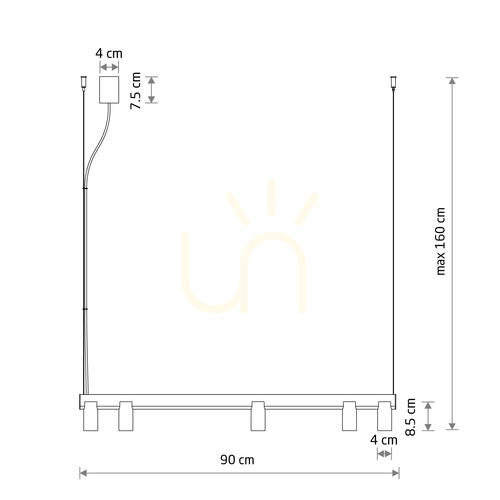 Prüfen FOURTY LINE LED 900 12421 Nowodvorski Pendelleuchte