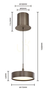 VALENSOLE Einzel-Pendelleuchte, Braun 6062-121 Aviano small 7