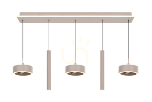 CARNAC Gerade 5-flammige Pendelleuchte, Kaschmir, 7040-613 Aviano small 1