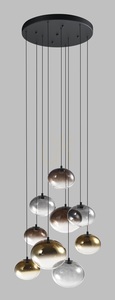 PESARO Pendelleuchte mit 9 Leuchten, schwarz, 5082-902 Aviano small 8