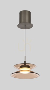 CREMA Einzelpendelleuchte, braun / kaffeefarbener Schirm 6058-121 Aviano small 1