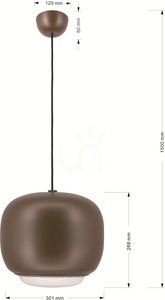 POSITANO Einzelpendelleuchte, schokoladenbraun 6026-120 Aviano small 4