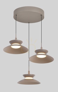 GUBBIO Runde Trio-Hängeleuchte, Kaschmir, 5060-313 Aviano small 6