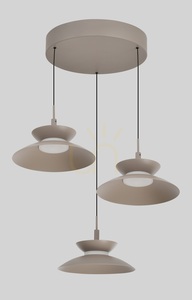 GUBBIO Runde Trio-Hängeleuchte, Kaschmir, 5060-313 Aviano small 7
