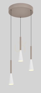 TROMPTO Pendelleuchte „Round Trio“, Kaschmir, 5050-324 Aviano small 1