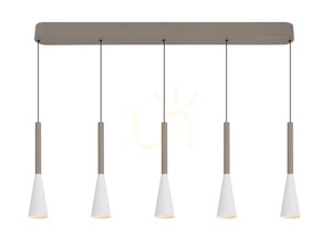 TROMPTO Gerade 5-flammige Pendelleuchte, Kaschmir, 7050-524 Aviano small 7