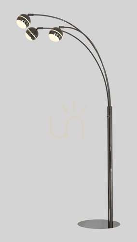 Prüfen BIARRITZ „Trio“ Stehlampe, Schwarz-Chrom, 3047-305, Aviano