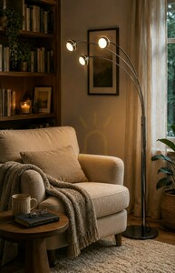 BIARRITZ „Trio“ Stehlampe, Schwarz-Chrom, 3047-305, Aviano small 7