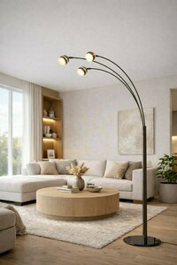 BIARRITZ „Trio“ Stehlampe, Schwarz-Chrom, 3047-305, Aviano small 0