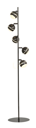 Prüfen BIARRITZ „Five“ Stehlampe, Schwarz-Chrom, 3047-505, Aviano