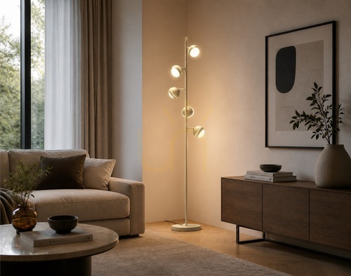 Prüfen BIARRITZ „Five“ Stehlampe, Kaschmir, 3047-513 Aviano