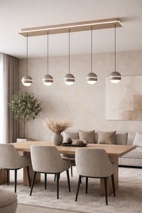 BIARRITZ Gerade 5-flammige Pendelleuchte, Kaschmir, 7047-613 Aviano small 2