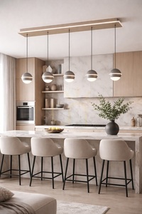 BIARRITZ Gerade 5-flammige Pendelleuchte, Kaschmir, 7047-613 Aviano small 3