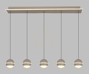 BIARRITZ Gerade 5-flammige Pendelleuchte, Kaschmir, 7047-613 Aviano small 5