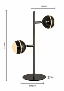 BIARRITZ Doppel-Stehlampe, Schwarz-Chrom, 8047-205, Aviano small 3