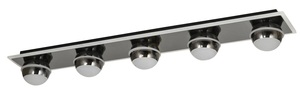 Deckenleuchte – BIARRITZ Schlichte 5-flammige Deckenleuchte, Schwarz-Chrom 9047-605 Aviano small 3