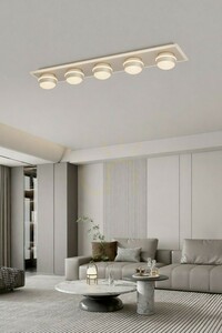 Deckenleuchte – BIARRITZ Schlichte 5-flammige Deckenleuchte, Kaschmir, 9047-613 Aviano small 0