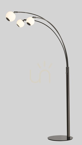 Prüfen LUBERON „Trio“ Stehlampe, Schwarz-Chrom, 3051-305, Aviano