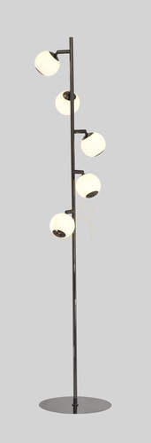 Prüfen LUBERON 5-LED-Stehlampe, Schwarz-Chrom, 3051-505, Aviano