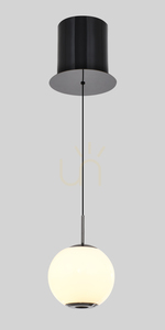 LUBERON Einzel-LED-Pendelleuchte, Schwarz-Chrom, 6051-105, Aviano small 1
