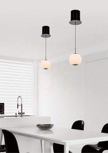 LUBERON Einzel-LED-Pendelleuchte, Schwarz-Chrom, 6051-105, Aviano small 0