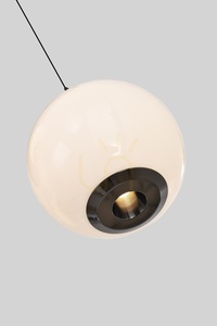 LUBERON Runde LED-Pendelleuchte mit drei Leuchtmitteln, Schwarz-Chrom, 5051-305, Aviano small 4
