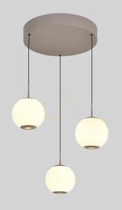 LUBERON Runde LED-Pendelleuchte mit drei Leuchtmitteln, Kaschmir, 5051-313 Aviano small 1