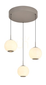 LUBERON Runde LED-Pendelleuchte mit drei Leuchtmitteln, Kaschmir, 5051-313 Aviano small 3