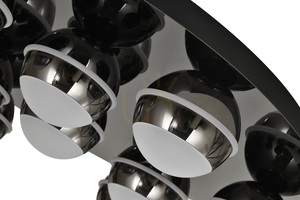 BIARRITZ Runde LED-Deckenleuchte, Schwarz-Chrom, 9047-1005, Aviano small 3