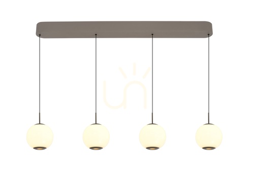 Prüfen LUBERON Cashmere 7051-413 Aviano 4-flammige gerade LED-Hängeleuchte