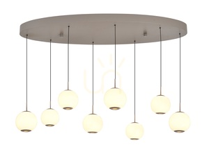 LUBERON Kaschmir-LED-Pendelleuchte in ovaler 8-Form 7051-813 Aviano small 1