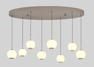 LUBERON Kaschmir-LED-Pendelleuchte in ovaler 8-Form 7051-813 Aviano small 2