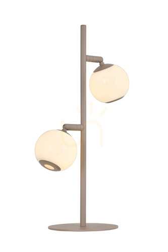 Prüfen LUBERON sandfarbene Dual-LED-Stehlampe 8051-213 Aviano