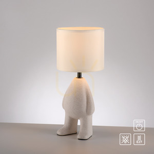 JUST LIGHT TED 14191-39 Tischleuchte, beige, 38 cm, 1×E27 small 11