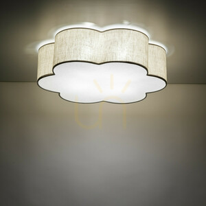 TK-Lighting CAPRI LEN 10746 Deckenleuchte, beige, 49 cm, 4×E27 small 1
