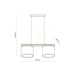 Viga Shade Pendelleuchte aus Walnussholz, 2 x E27 small 7