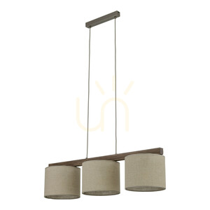 Viga Shade Pendelleuchte aus Walnussholz, 3 Xe27 small 0