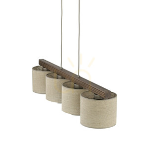 Viga Shade Pendelleuchte aus Walnussholz, 4 Xe27 small 4