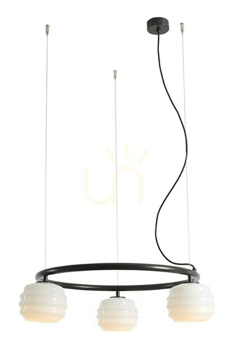 Prüfen ALDEX 1159E28_R Mokka 3-Ring-Puff-Pendelleuchte