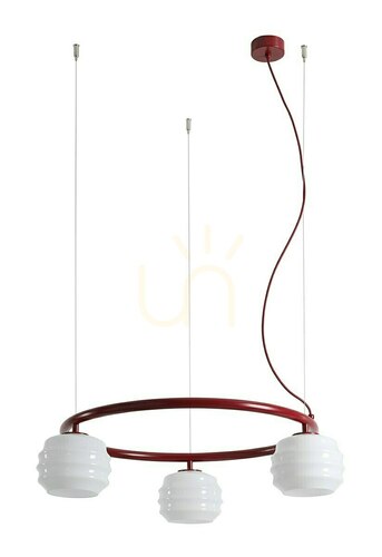 Prüfen ALDEX 1159E15_R Puff 3 Ring Rotwein-Pendelleuchte