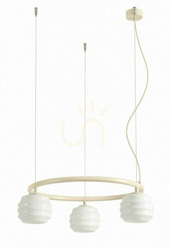 Prüfen ALDEX 1159E20_R Puff 3-Ring-Pendelleuchte aus Baumwolle