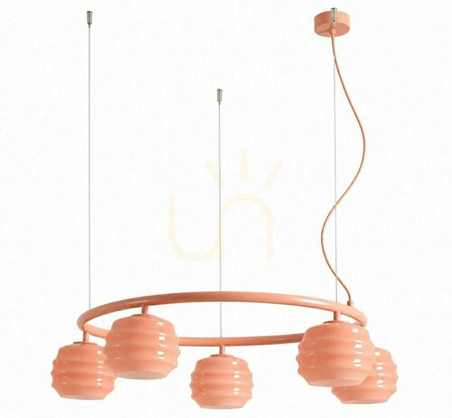 Prüfen Puff Glaze 5 Ring Coral ALDEX 1160F11_R Pendelleuchte