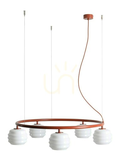Prüfen ALDEX 1159F24_R Puff 5 Ring Terra Pendelleuchte