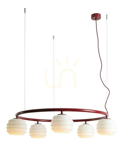 Prüfen Puff 5 Ring Rotwein-Pendelleuchte ALDEX 1159F15_R