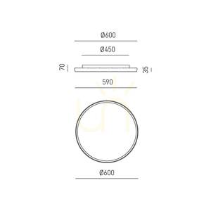 ACELIA P/G FACPB3 Deckenleuchte, Weiß, Gea Luce small 1