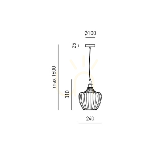 Prüfen CLEOFE S/10 FCLSA10 Pendelleuchte in Bernstein von Gea Luce