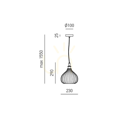Prüfen CLEOFE S/11 FCLSA11 Amber Pendelleuchte von Gea Luce