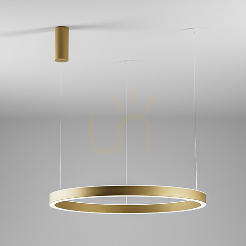 Prüfen CRISEIDE S/1G FCRSO9 Pendelleuchte, gebürstetes Gold, Gea Luce
