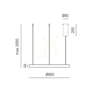 CRISEIDE S/1P FCRSO8 Pendelleuchte, gebürstetes Gold, Gea Luce small 1