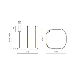 CRISEIDE S/1P Q FCRSO8Q Gold-Pendelleuchte von Gea Luce small 1